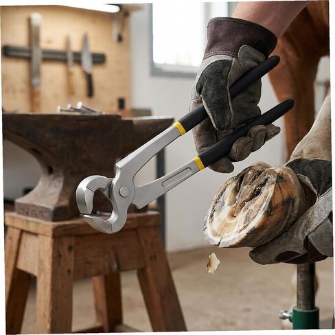 Hoof Nippers for Horses Goats Sheep and Pigs, 12 Inch Heavy Duty Farrier Tools for Thick Hooves, Nail Puller & End Cutting Pliers, Ergonomic Comfortable Grip Steel Trimmer for Small Livestock & Foal in Saudi Arabia
