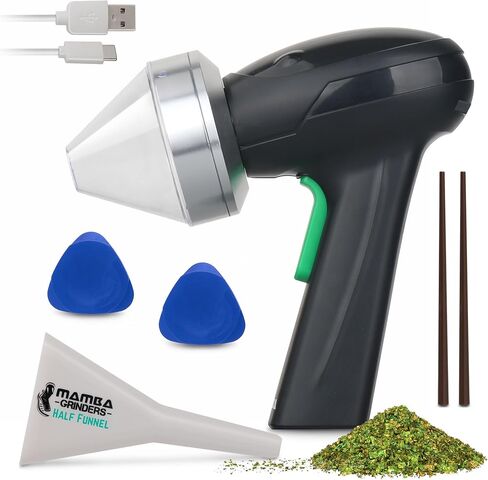 Mamba Monster 3.5g Electric Herb Grinder. Large Capacity Portable Metal Herbal Machine & Spice Mill for the Kitchen (Silver) in Saudi Arabia