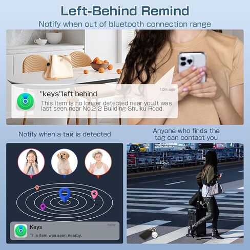 OUNAIDE Air-Tags-2 Pack، علامة تعقب الهواء الذكية، متتبع بلوتوث لجهاز Apple Find My (iOS فقط)، جهاز تتبع مقاوم للماء للأطفال ومفاتيح وحقائب الأمتعة ومحافظ الحيوانات الأليفة والمزيد - أسود وأبيض in Kuwait