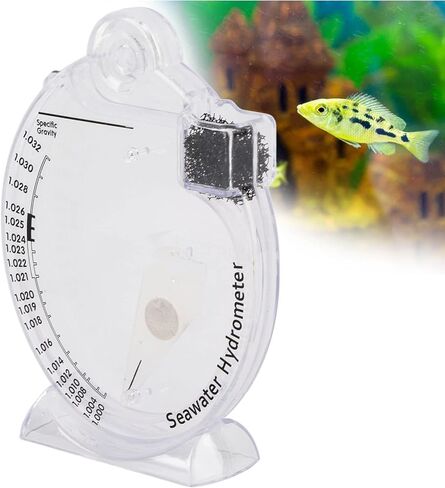 Alomejor Aquarium Sea Hydrometer جهاز اختبار الجاذبية النوعي السريع لخزانات المياه المالحة، علامات سهلة القراءة (HD-T-H018) (HD-T-H018) in Kuwait