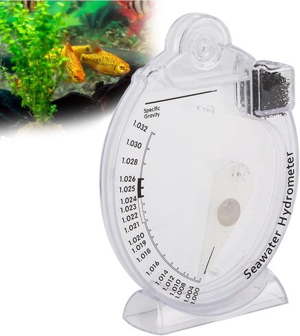 Alomejor Aquarium Sea Hydrometer جهاز اختبار الجاذبية النوعي السريع لخزانات المياه المالحة، علامات سهلة القراءة (HD-T-H018) (HD-T-H018) in Kuwait