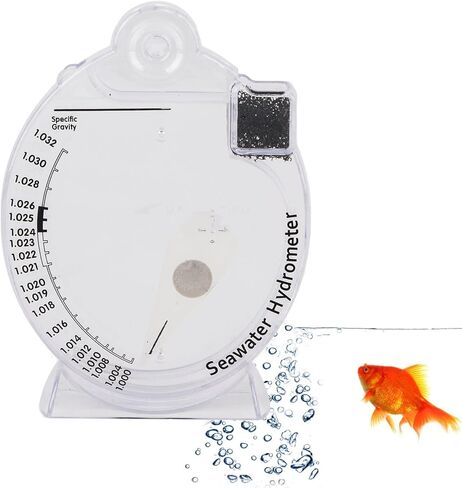 Alomejor Aquarium Sea Hydrometer جهاز اختبار الجاذبية النوعي السريع لخزانات المياه المالحة، علامات سهلة القراءة (HD-T-H018) (HD-T-H018) in Kuwait