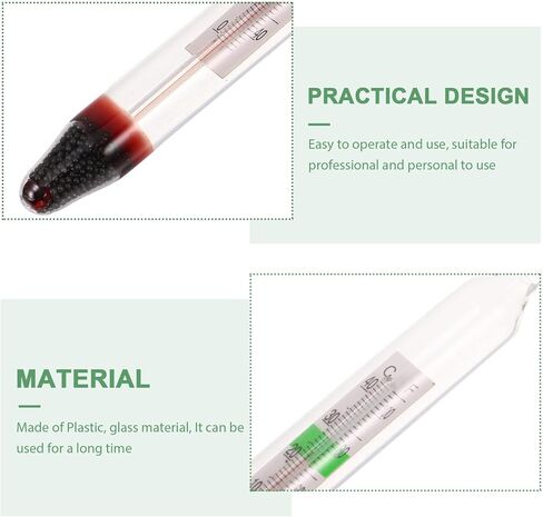HOMSFOU Aquarium Salinity Hydrometer Glass Hydrometer 1.060 Density Meter for Saltwater Fish Tank Marine Water Testing in Kuwait