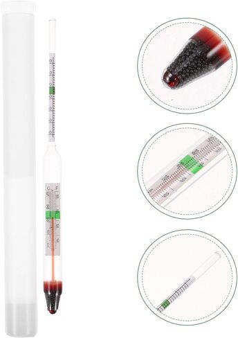 HOMSFOU Aquarium Salinity Hydrometer Glass Hydrometer 1.060 Density Meter for Saltwater Fish Tank Marine Water Testing in Kuwait