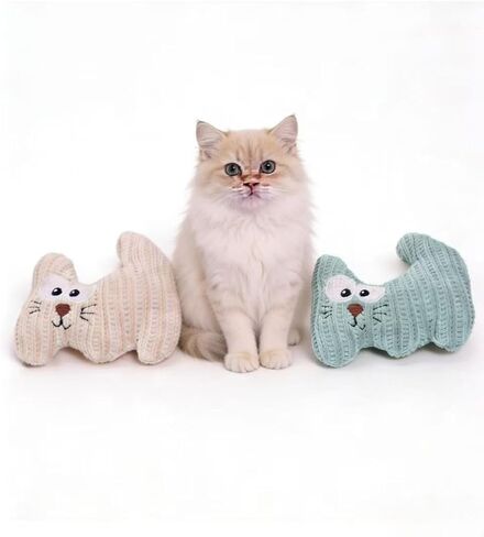 2 Pack Kitten Stuffed Animal Cat Toy with Kittens Soft Plush Chew Toy with Catnip for Cats Interactive Play in Kuwait