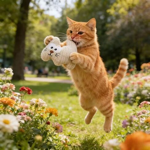2 Pack Kitten Stuffed Animal Cat Toy with Kittens Soft Plush Chew Toy with Catnip for Cats Interactive Play in Kuwait