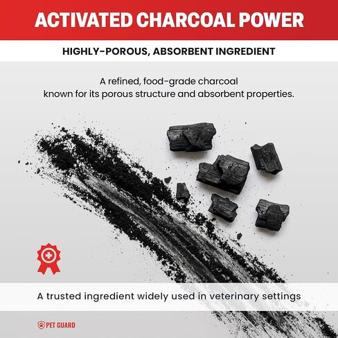 Activated Charcoal for Dogs & Cats (60 mL) | Emergency Pet First Aid for Accidental Ingestion & Digestive Support | Simple to Dose, Ready-to-Use | Chicken Flavored in Kuwait