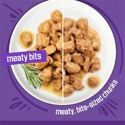 Purina Friskies Meaty Bits with Ocean Fish and Chicken Dinner in Gravy Multi Cat Wet Cat Food Variety Pack - 13.5 Ounces (Pack of 12) in Kuwait