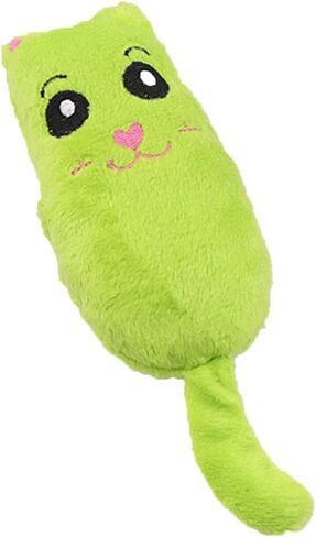 Cat Plush Toy, Tail Interactive Toy, PP Cotton Crystal Velvet, Built in Catnip, Soft Comfortable, 6.5 x 2.2 Inches, 0.026 Lbs, Suitable for Feline Play Training (Brown) in Saudi Arabia
