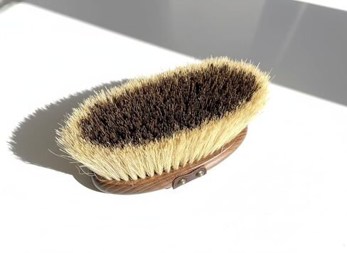 Premium Horse Brushes Set (4 Pieces) - Essential Equine Care Set with Beechwood Brushes, Natural Bristles, and Handcrafted Leather Bag - Luxury Gift for Horse Riders and Owners in Saudi Arabia