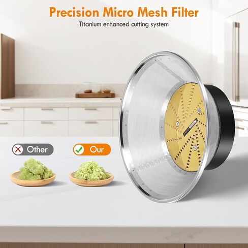 أجزاء بديلة للعصارة BR-3 سلة فلتر شبكية متوافقة مع Breville 800JEXL وBJE820XL - شفرات تيتانيوم حادة، متينة وسهلة التنظيف، عصير سلس، ملاءمة مثالية (بدون توصيل محرك) in Kuwait