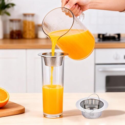 Pulp Strainer for Nama J2, Stainless Steel Pulp Strainer Replacement Parts with Handle Compatible with Nama J2 Cold Press Juicer, Easy to Clean in Kuwait