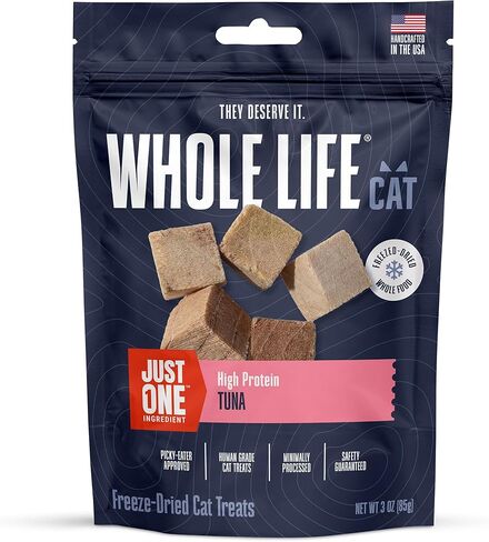 Whole Life Cat Just One Shrimp Freeze Dried Cat Treats - Human Grade High Protein Food, Healthy Training Snacks, Freeze Dried Shrimp Food Toppers, USA Made Natural Treats - .7 oz (Pack of 1) in Saudi Arabia