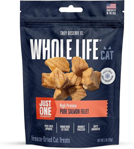 Whole Life Cat Just One Shrimp Freeze Dried Cat Treats - Human Grade High Protein Food, Healthy Training Snacks, Freeze Dried Shrimp Food Toppers, USA Made Natural Treats - .7 oz (Pack of 1) in Saudi Arabia