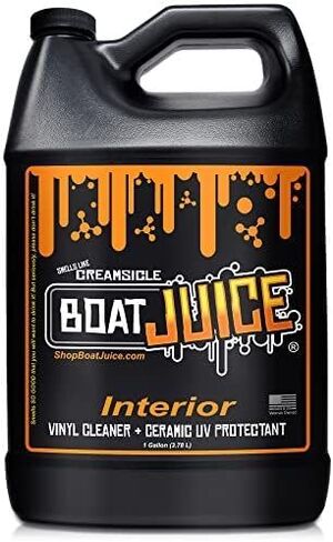 Boat Juice Interior Boat Cleaner Spray - Boat Seat Cleaner, Boat Vinyl Cleaner Protectant, Boat Carpet Cleaner, Boat Upholstery Cleaner - Boat Cleaning Supplies, Boat Accessories (1 G) in Saudi Arabia