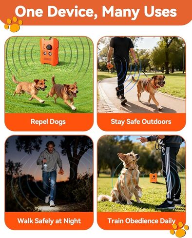 Ultrasonic Dog Bark Control Device – 3 Adjustable Modes, 50FT Precision Range, USB Rechargeable & IPX4 Waterproof Bark Stopper for Indoor and Outdoor Use in Kuwait