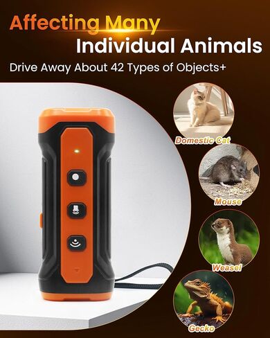 Sonic Bark Deterrents, Anti Barking Device for Dogs with 3X Sonic Emitters - 33ft Range, Rechargeable, 5 Modes, Humane & Portable Behavior Corrector for Indoor Outdoor Use. in Kuwait