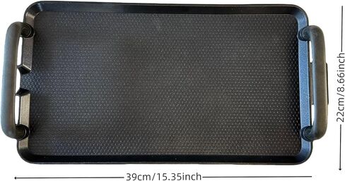 Rectangular Electric Griddle, 1400W, Non-Stick Cooking Surface, 5 Adjustable Temperatures, Dishwasher Safe, Smokeless Indoor Grill, Black in Kuwait