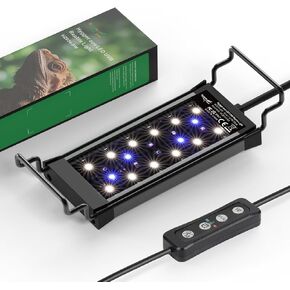 12W LED UVB Light for Reptiles Terrarium Light Extendable Reptile Tank Light with Controller ＆Dimming and 5 UVI Modes Full Spectrum Brilliant White Blue Red Lights for Bearded Dragon, Gecko in Kuwait