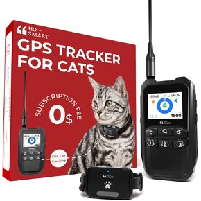 جهاز تعقب GPS للقطط، بدون رسوم اشتراك شهرية، تتبع في الوقت الحقيقي مع البحث عن الصوت والضوء، نطاق 1500 قدم، محدد موقع الحيوانات الأليفة مقاوم للماء يتتبع ما يصل إلى 3 قطط in Kuwait