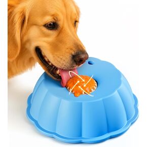 Slow Feeder Dog Bowls for Liquid Treat, Entertained Ball Dog Lick Bowl, Non-Slip Bone Broth Dog Licking Toys, 4/5 Cup Yogurt Dog Slow Feeder Bowl for Dietary Supplement/Post-op Nutrition (Pink) in Saudi Arabia