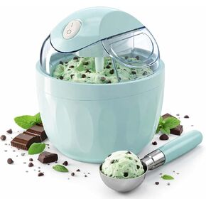 2026 New Small Home Mini Ice Cream Maker, Just 15 Minutes, DIY Mini Ice Cream Maker, One-Touch Dessert Maker, Single Serving, Frozen Yogurt, Compact Electric Makers for Kitchen, Family Treats (Blue) in Kuwait