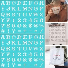 2 PCS Blessing Word Self-Adhesive Silk Screen Printing Stencil 11x8.5 Inch Reusable Mesh Transfer Stencils Happy Birthday Thank You Inspirational Chalk Paste Paint Stencil for Painting Decor in Kuwait