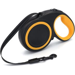 Retractable Dog Leash, 360° Tangle-Free Highly Reflective Nylon Tape, Non-Slip Rubberized Handle, 10-16FT Long Dog Leash for Dogs up to 66LBS,S-Purple in Kuwait