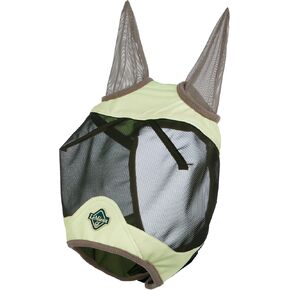 قناع LeMieux Horse Visor-Tek Half Fly مع بطانة ناعمة من الخيزران - شبكة واقية من الأشعة فوق البنفسجية وقابلة للتنفس - أقراص سكرية - كبير in Kuwait