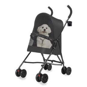 Pet Stroller for Small Dogs Cats, Lightweight Foldable Dog Stroller with Mesh Ventilation, Cat Stroller for 1-2 Cats, Small Dog Stroller for Travel, Cup Holder in Saudi Arabia