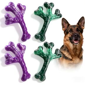 Frienhund 2 Pack Indestructible Dog Chew Toys for Aggressive Chewers - XL Textured Cactus with Grooves for Peanut Butter & Yogurt, Beef Nylon Bones for Large Dogs 20-90 lbs, Easy Chew & Long Lasting in Kuwait