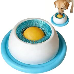 Dog Licking Bowl, Dog Lick Ball, Interactive Slow Feeder & Anxiety Relief Treat Dispenser with Non-Slip Base for Puppy Kitten Mental Stimulation. in Kuwait