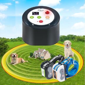 Plkm Dog سياج لاسلكي 2026 أحدث نظام احتواء كهربائي ذكي للحيوانات الأليفة، بطارية منخفضة AI إنذار ذكي للكلب خارج النطاق تذكير، عرض مستوى بطارية جهاز الاستقبال، تغطية إشارة قوية 360 درجة in Kuwait