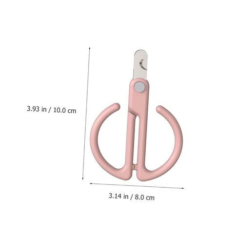 SHINEOFI Pet Nail Clippers and Scissors Stainless Steel with Safety Guard for Grooming Small to Medium Dogs and Cats, Pink Non-slip Handle Nail Trimmer for Precise Pet Claw Care in Kuwait