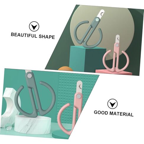 SHINEOFI Pet Nail Clippers and Scissors Stainless Steel with Safety Guard for Grooming Small to Medium Dogs and Cats, Pink Non-slip Handle Nail Trimmer for Precise Pet Claw Care in Kuwait