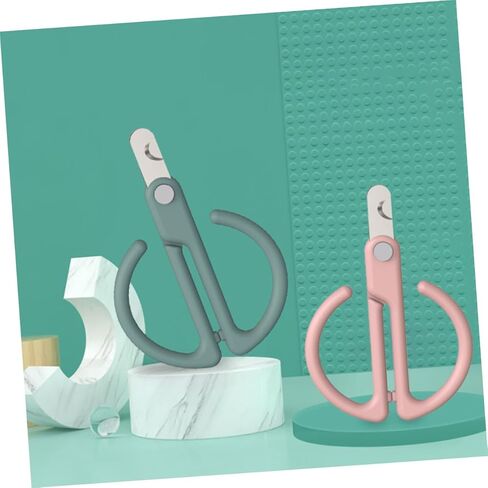 SHINEOFI Pet Nail Clippers and Scissors Stainless Steel with Safety Guard for Grooming Small to Medium Dogs and Cats, Pink Non-slip Handle Nail Trimmer for Precise Pet Claw Care in Kuwait