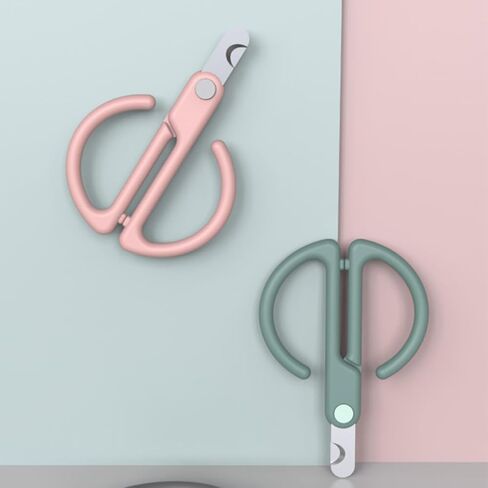 SHINEOFI Pet Nail Clippers and Scissors Stainless Steel with Safety Guard for Grooming Small to Medium Dogs and Cats, Pink Non-slip Handle Nail Trimmer for Precise Pet Claw Care in Kuwait