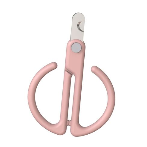SHINEOFI Pet Nail Clippers and Scissors Stainless Steel with Safety Guard for Grooming Small to Medium Dogs and Cats, Pink Non-slip Handle Nail Trimmer for Precise Pet Claw Care in Kuwait