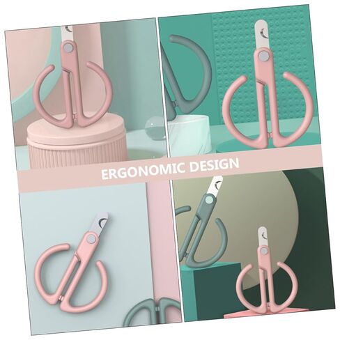 SHINEOFI Pet Nail Clippers and Scissors Stainless Steel with Safety Guard for Grooming Small to Medium Dogs and Cats, Pink Non-slip Handle Nail Trimmer for Precise Pet Claw Care in Kuwait