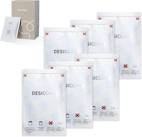 6 Packs Pet Food Desiccant Bag, Replacement Desiccant for Automatic Pet Feeder, Moisture Absorbing Pack for Cat Dry Food Storage, Helps Keep Food Fresh & Dry, Recommended Monthly Replacement in Kuwait