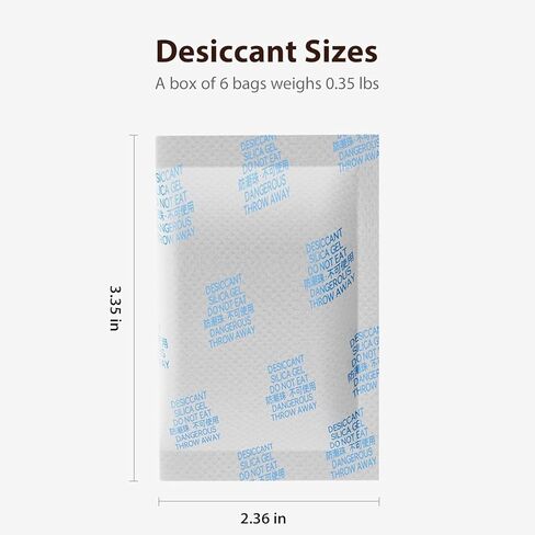 6 Packs Pet Food Desiccant Bag, Replacement Desiccant for Automatic Pet Feeder, Moisture Absorbing Pack for Cat Dry Food Storage, Helps Keep Food Fresh & Dry, Recommended Monthly Replacement in Kuwait