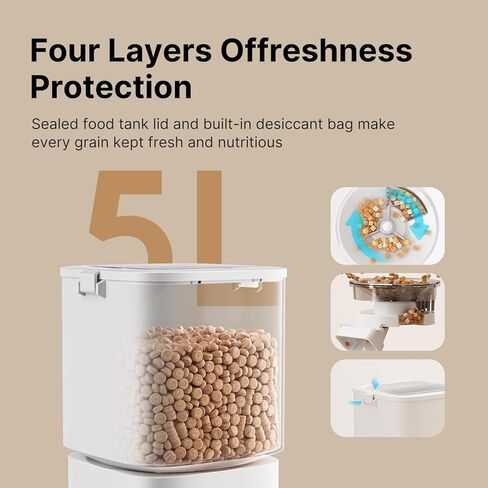 6 Packs Pet Food Desiccant Bag, Replacement Desiccant for Automatic Pet Feeder, Moisture Absorbing Pack for Cat Dry Food Storage, Helps Keep Food Fresh & Dry, Recommended Monthly Replacement in Kuwait