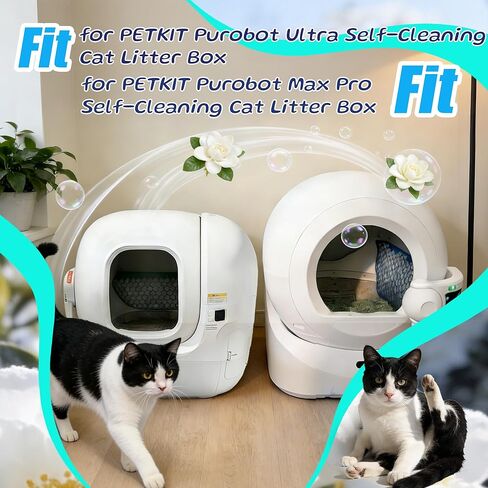 PurifyLogix 6PCS N60 التحكم في الرائحة لـ PUROBOT Ultra، لـ PUROBOT Max Pro / 2 وPUROBOT Crystal Duo صينية فضلات القطط للتنظيف الذاتي، مزيل رائحة صندوق القمامة الفعال طويل الأمد، مزيل الروائح الكريهة in Kuwait
