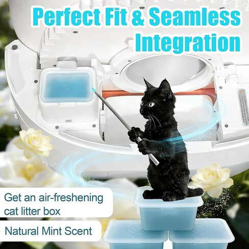 PurifyLogix 6PCS N60 التحكم في الرائحة لـ PUROBOT Ultra، لـ PUROBOT Max Pro / 2 وPUROBOT Crystal Duo صينية فضلات القطط للتنظيف الذاتي، مزيل رائحة صندوق القمامة الفعال طويل الأمد، مزيل الروائح الكريهة in Kuwait