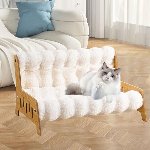 Cat Sofa Bed for Indoor Kittens, Wooden Frame, Comfortable Puppy Den, Cat Lounge Chair, XXL in Kuwait