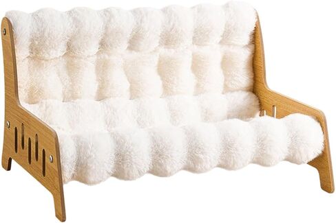 Cat Sofa Bed for Indoor Kittens, Wooden Frame, Comfortable Puppy Den, Cat Lounge Chair, XXL in Kuwait