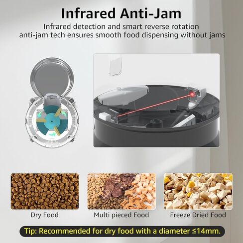 Automatic Cat Feeder with 2K Dual Cameras, 5G WiFi Smart Cat Food Dispenser with Night Vision 4MP, 2-Way Audio, App Control, 4L Auto Pet Feeder for Cats, Small Dogs & Multi-Cat Families in Kuwait