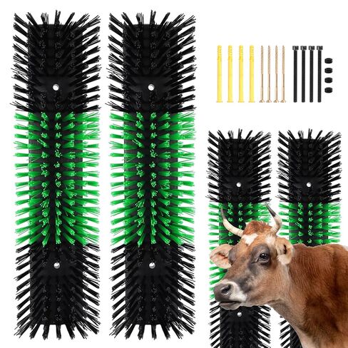 2pcs Livestock Scratching Brush with 8 Screws,Cattle and Horse Grooming Brush, Itch Relief for Horses, Goat, Cattle,Sheep,Cow and Pig,Animal Back Scratching in Kuwait
