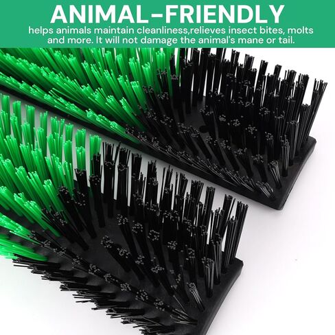 2pcs Livestock Scratching Brush with 8 Screws,Cattle and Horse Grooming Brush, Itch Relief for Horses, Goat, Cattle,Sheep,Cow and Pig,Animal Back Scratching in Kuwait