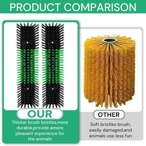 2pcs Livestock Scratching Brush with 8 Screws,Cattle and Horse Grooming Brush, Itch Relief for Horses, Goat, Cattle,Sheep,Cow and Pig,Animal Back Scratching in Kuwait